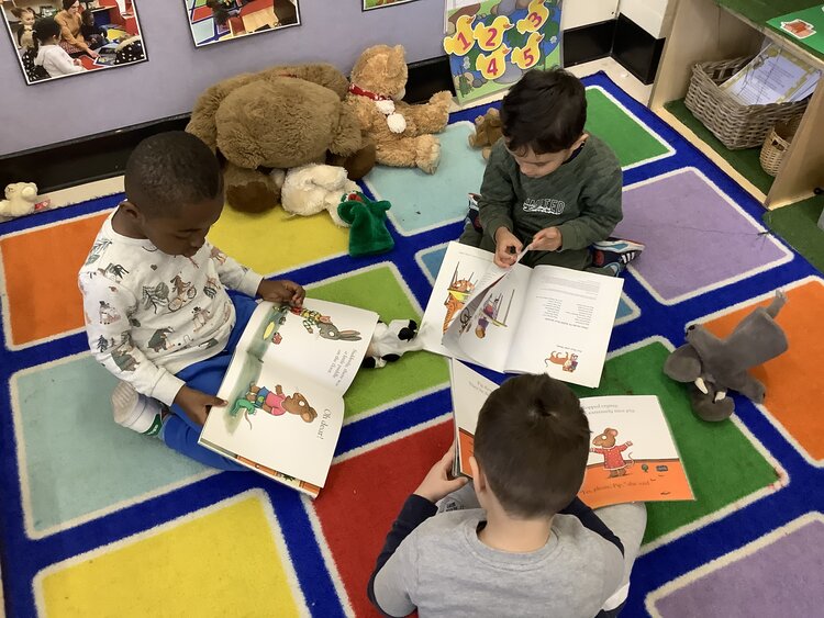 nursery children reading books