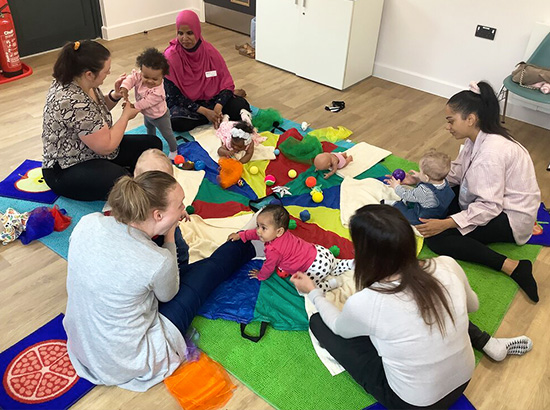 parents and babies helped by nursery play group